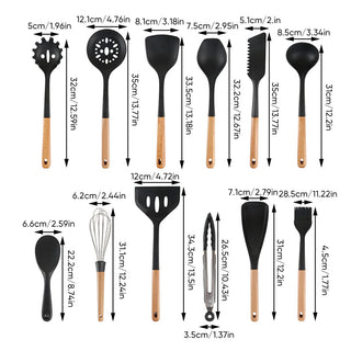 Sakerplus® Silicone Kitchen Utensil Set