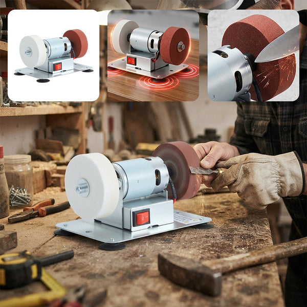 Sakerplus® Electric Knife Sharpener With Dual Grinding Wheels And Variable Speed