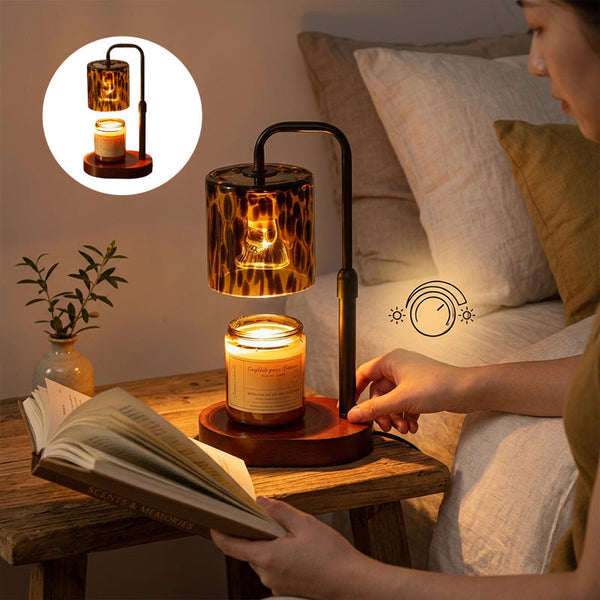 Sakerplus® Dimmable Leopard-Print Aromatherapy Candle Warmer Lamp