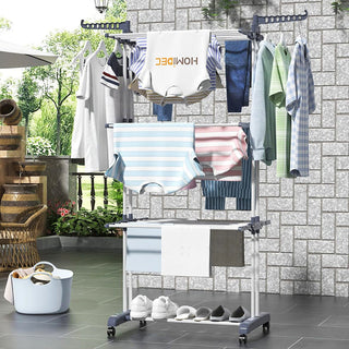 Sakerplus Foldable Stainless Steel Clothes Rack