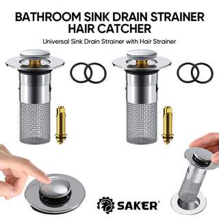 SAKER® Bathroom Sink Drain Strainer Hair Catcher