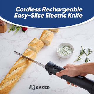 SAKER® Cordless Rechargeable Easy-Slice Electric Knife