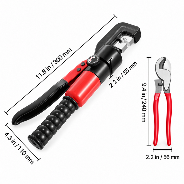 Sakerplus® Hydraulic Battery Cable Lug Crimping Tool