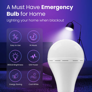 Sakerplus Emergency Rechargeable LED Light Bulbs