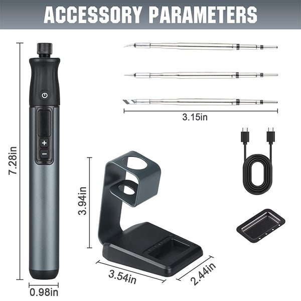 Sakerplus® Professional Cordless Digital Soldering Iron