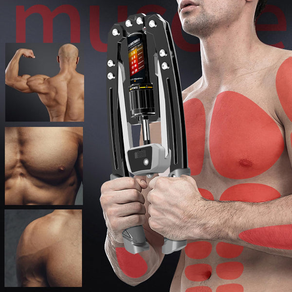 Sakerplus Adjustable Hydraulic Arm Strength Trainer (with LED counter)