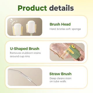 Sakerplus® Multifunctional Bottle Cleaning Brush Set