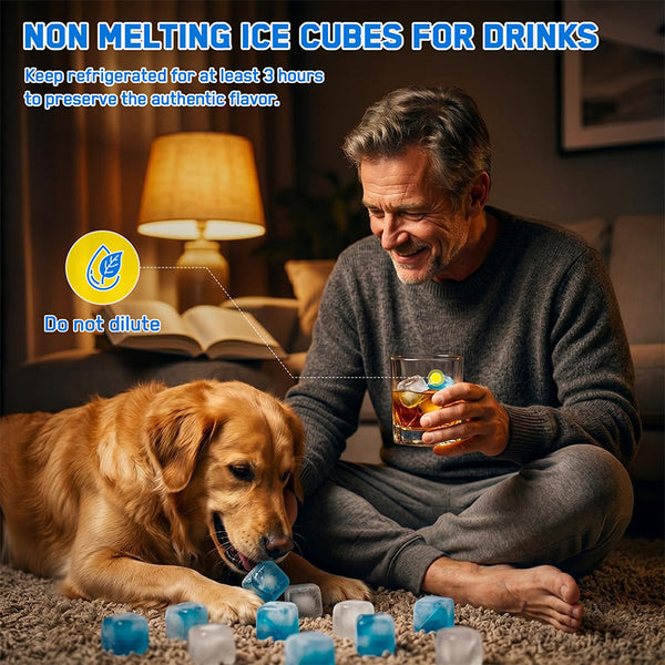 Sakerplus® Reusable BPA-Free Refreezable Plastic Ice Cubes