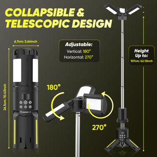 Sakerplus Telescopic Camping Lights with Stand