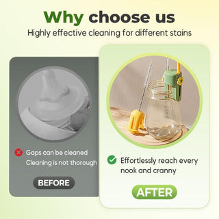 Sakerplus® Multifunctional Bottle Cleaning Brush Set