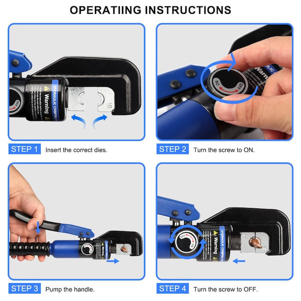Sakerplus® Hydraulic Battery Cable Lug Crimping Tool