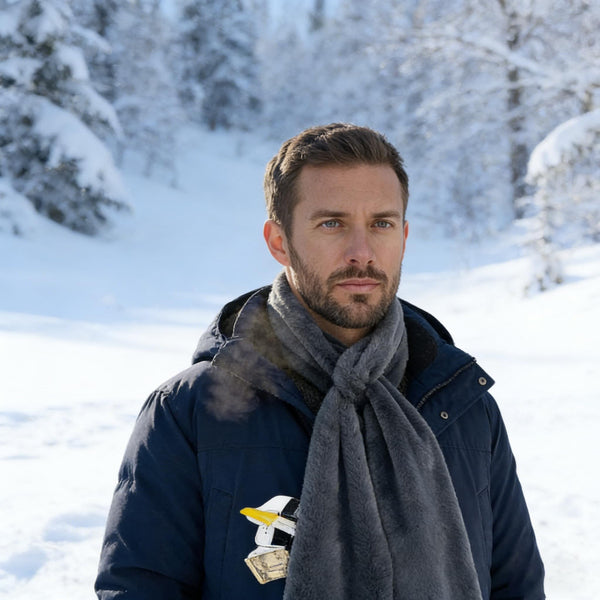Sakerplus® Faux Fur Scarf With Hidden Pocket
