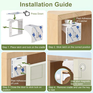 Sakerplus® Magnetic Child Safety Cabinet Locks Set