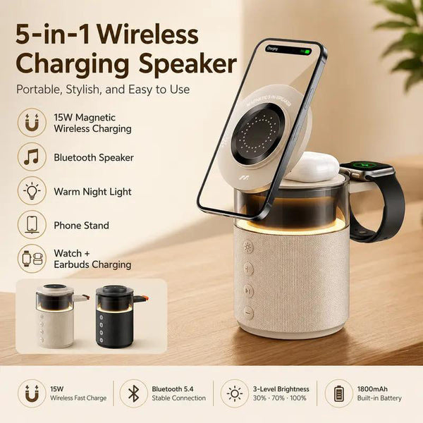 Sakerplus® 5-in-1 Magnetic Wireless Charging Station