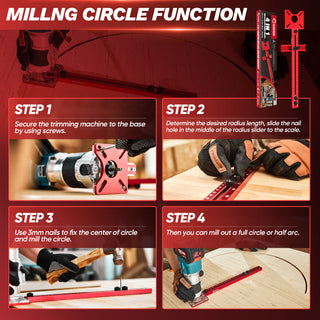 Saker® Adjustable Router Milling Groove Jig