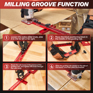 Saker® Adjustable Router Milling Groove Jig