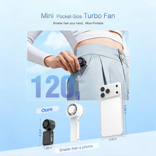 Sakerplus® Foldable Handheld Turbo Mini Portable Fan
