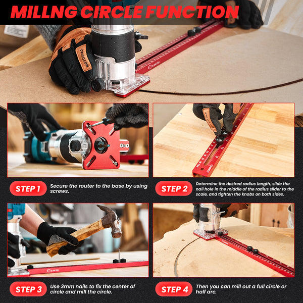 SAKER® 4 in 1 Router Milling Groove Bracket
