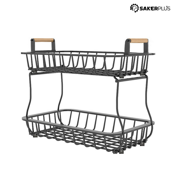 Sakerplus® 2-Tier Metal Wire Fruit Storage Basket