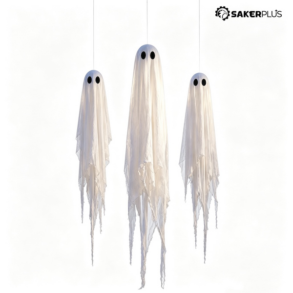 Sakerplus® Oversized Pre-Assembled Hanging Ghost Decorations