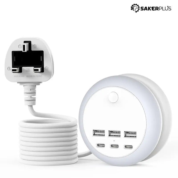 Sakerplus® 6 Port USB Power Strip