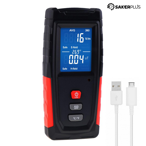 Sakerplus® Electromagnetic Field Detector With LCD Display