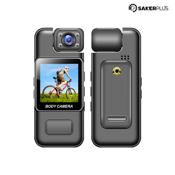 Sakerplus® 4K Body Cam With Rotatable Lens