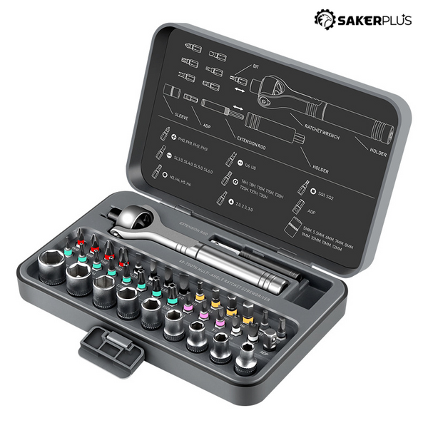 Sakerplus® Universal Multi-Angle Ratchet Screwdriver Set
