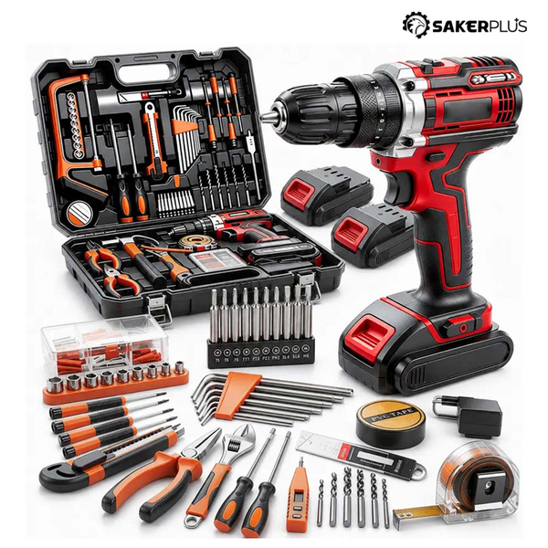 Sakerplus® 128 Piece Cordless Drill Tool Set