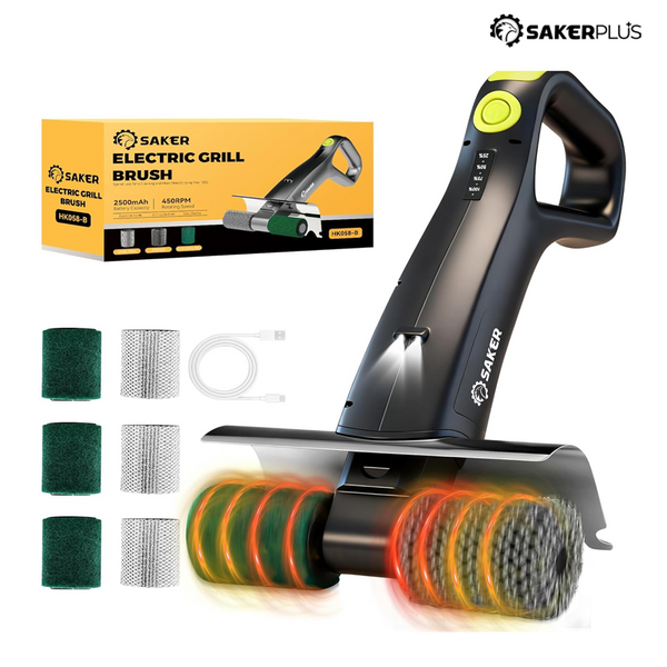 Sakerplus® Cordless Electric BBQ Grill Scrubber