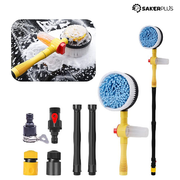 Sakerplus® 360° Spin Auto Cleaning Brush with Long Handle