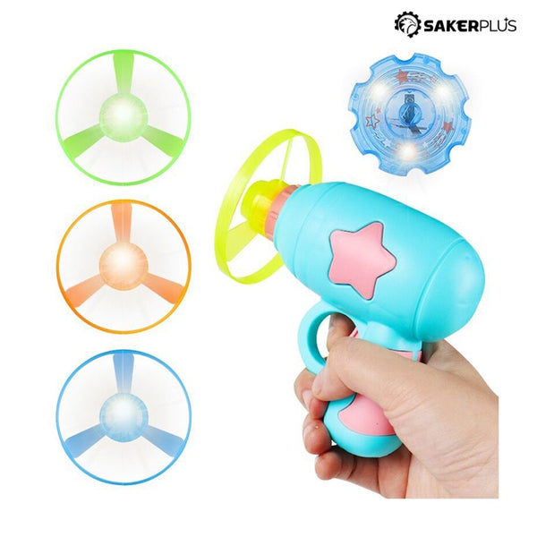 Sakerplus® LED Flying Spinner Launcher Gun Toy