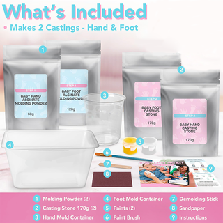Sakerplus® Baby Footprint And Hand Casting Kit