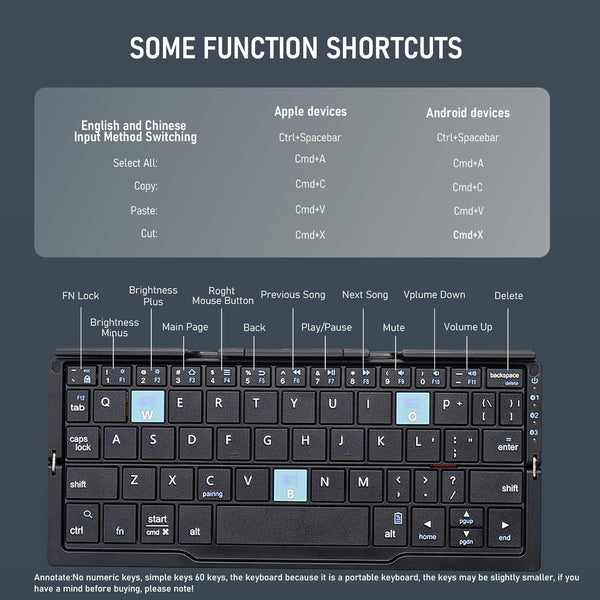 Saker wireless Bluetooth Keyboard with Touchpad