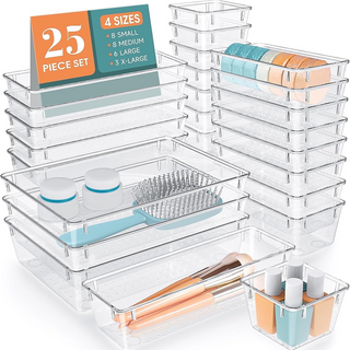 Sakerplus® Transparent Drawer Organizer Storage Set