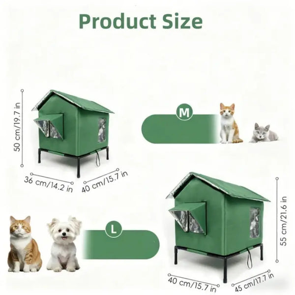 Sakerplus® Insulated Waterproof Outdoor Feral Cat House