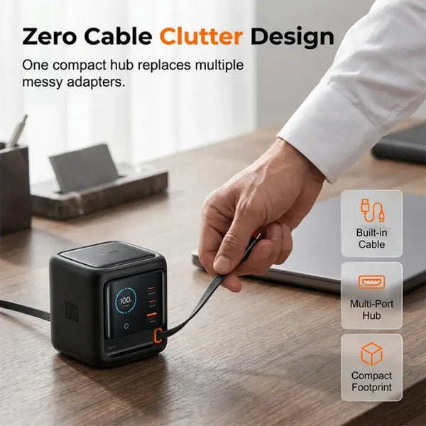 Sakerplus® 100W Retractable Cable Charging Station