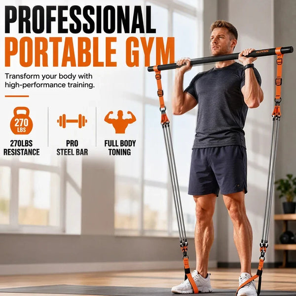 Sakerplus® Portable Pilates Resistance Bar Set