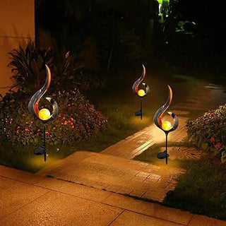 Garden Solar LED Crackle Waterproof Light