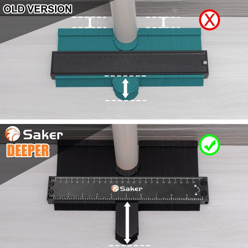 Saker® Contour Gauge Profile Tool With Lock (Black)