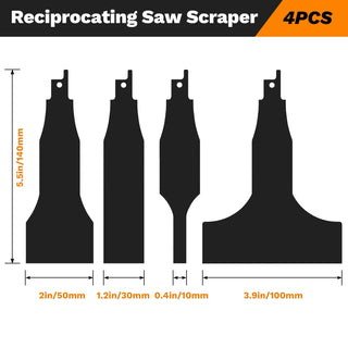 Saker 4PCS Reciprocating Saw Scraper