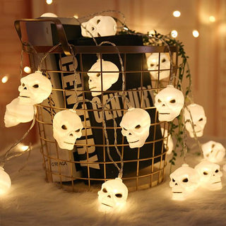 Saker Halloween 3D Skull String Lights