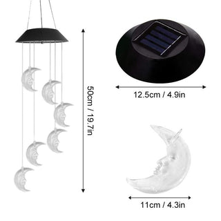 Solar Powered Moon Wind Chime Lights