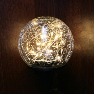 Solar LED Crackle Glass Ball Ground Lights