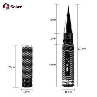 Saker 0-14mm Aluminum Alloy Expanding Hole Puncher