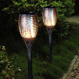 LED Solar Path Torch Light Dancing Flame Lamp