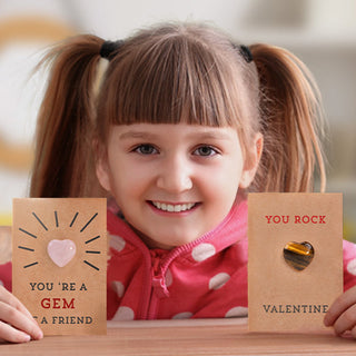 SAKER® 24 Pack Valentines Cards with Heart-Shape Crystals