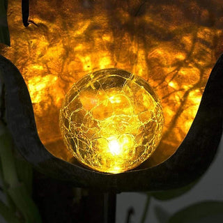 Garden Solar LED Crackle Waterproof Light