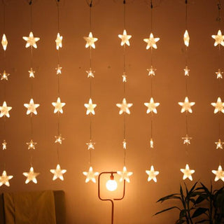 Christmas Star Curtain String Lights