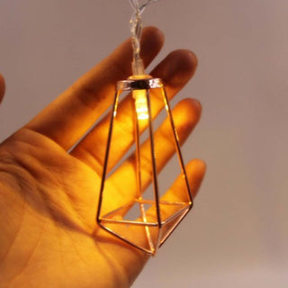 Geometric Diamond String Lights